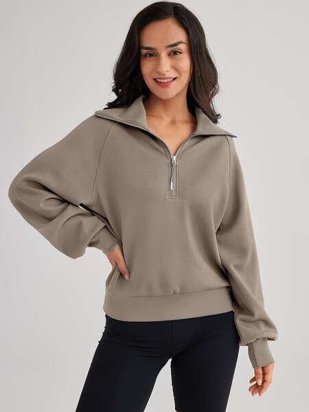 23 Outono roupas femininas super grande camisa de esportes meia-cadeia cabelo comprido um quarto-cadeia-cadeia camisa de guarda-chuva