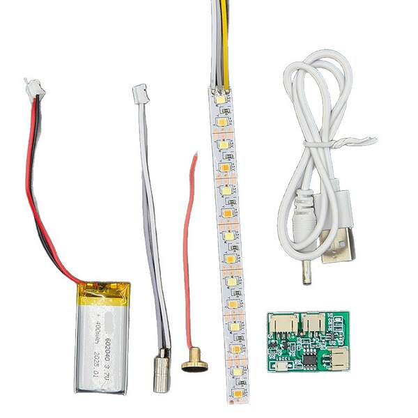 Lâmpadas LED de baixa pressão 5V autocolante de atmosfera de lâmpadas de lâmpadas de iluminação de linha de três cores para a casa de recarga