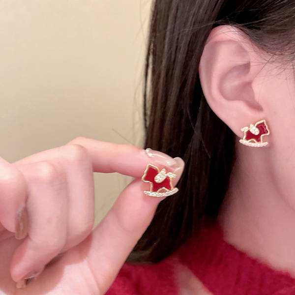 18K verdadeiro ouro elétrico de diamante de cavalo colar colarinho novo chinês do ano do destino conjunto de jóias de luxo de qualidade de jóias