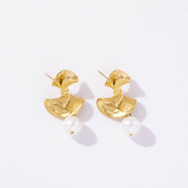 Brinco Pérola Aro 18K Ouro