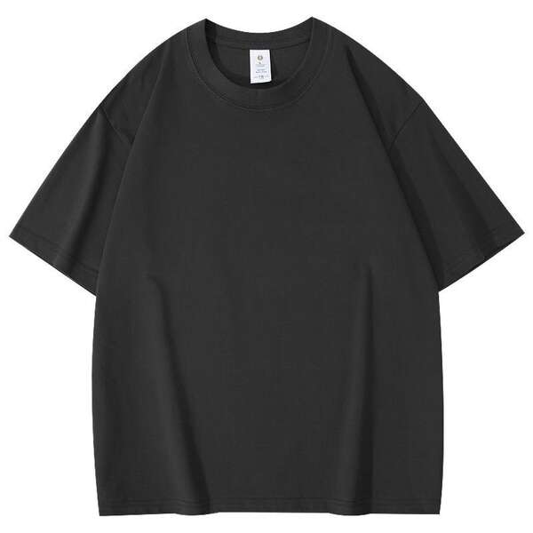 T-shirt de algodão curto personalizado padrão de logotipo de roupa de trabalho de casaco de algodão 220 gramas transfronteiriço comércio exterior atacado