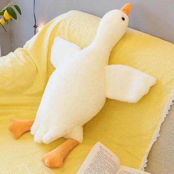 Bicho de Pelúcia em Forma de Ganso Branco