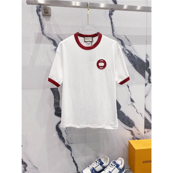 1.1 Versão correta Moncho 2025 Primavera Novo SLP Mu Mu Mu G Casa CUC Duplo G Tapeamento de corda curta T-shirt Homens e Mulheres