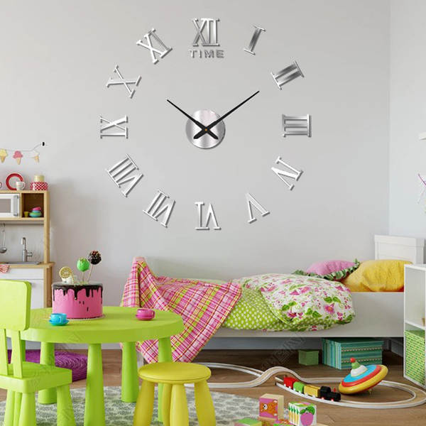 Relógio de parede da casa nórdica da sala de estar acrílica estereoscópico relógio da sala de dormir di silêncio do relógio da parede