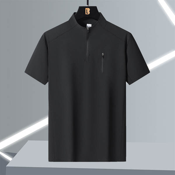 Homem de alta qualidade Primavera Outono Longas Mãos POLO T-Shirt Comércio Férias T-Shirt Esporte Homem