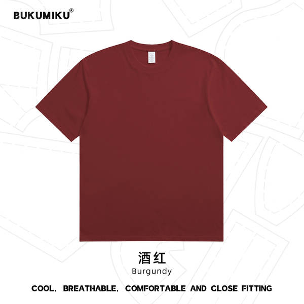 230 gramas de algodão puro de manga curta para homens T-shirt personalizado de cor pura Lonely indie logo cultura T-shirt