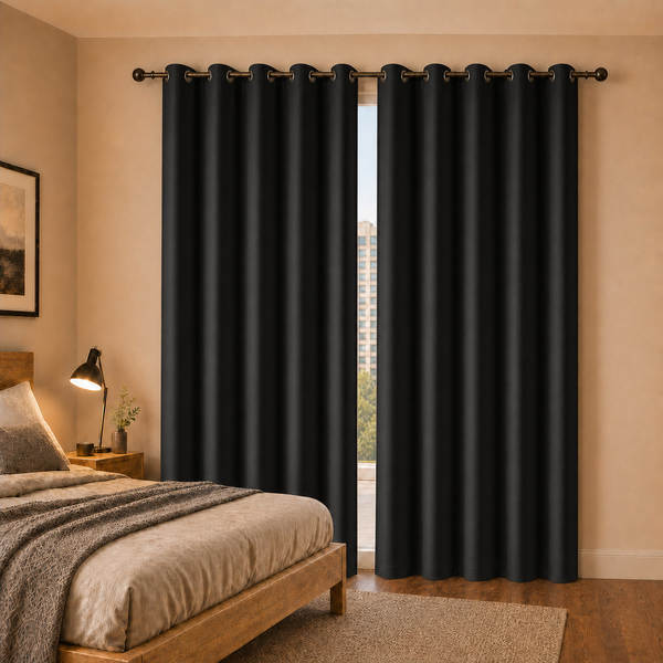 Cortinas de alta iluminação perforadas de isolamento solar do quarto para uso doméstico cortinas simples transfronteiriças grossistas