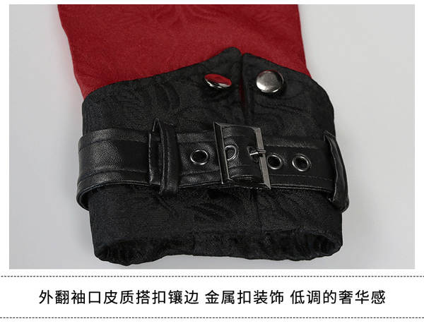 2026wish Amazon Europa e América medieval Halloween retrospectiva casaco empilhado homem Gothic preto vestido de roupa