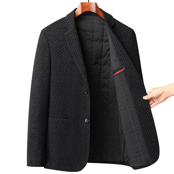 Casaco de lã masculino curto