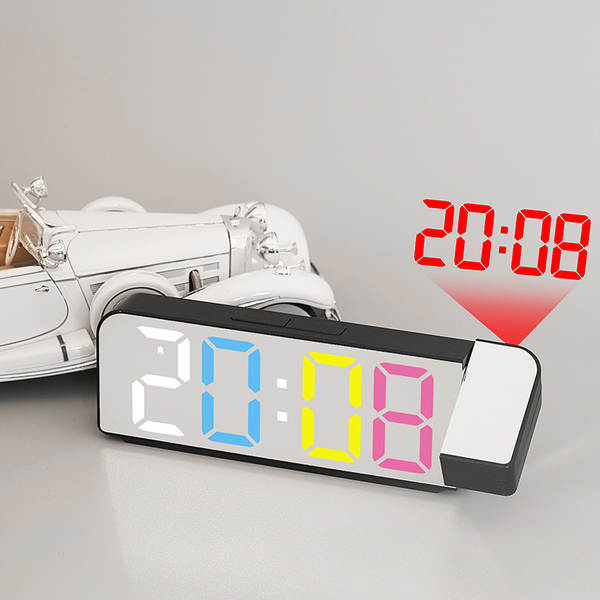 Novo relógio LED de projeção simples transfronteiriço de grande fonte de relógio eletrônico com relógio digital com temperatura 8013