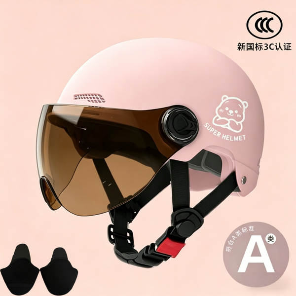 Novo modelo nacional 3C certificado capacete elétrico para motocicletas masculino e feminino quatro temporadas chapéu de segurança geral para adultos semicondutores