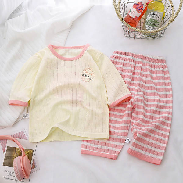 Conjunto de Pijama Infantil de Algodão