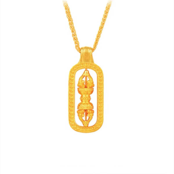 Colar de Ouro 999 com Pendente de Flor