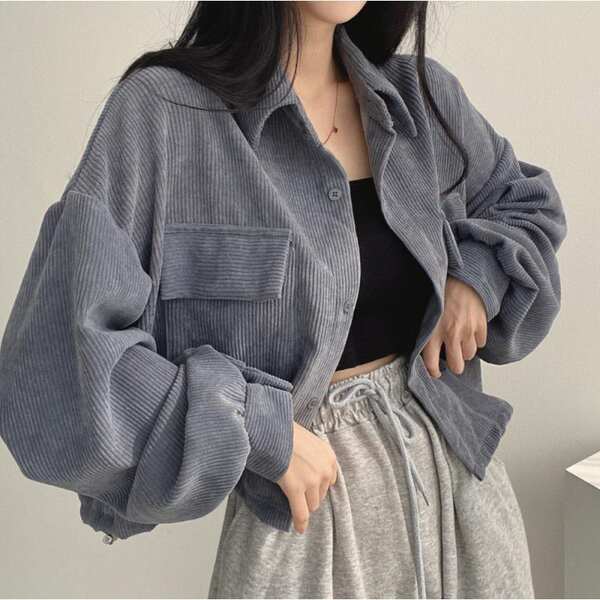 Nova camisa feminina de primavera e outono com casaco de sal com mangas compridas