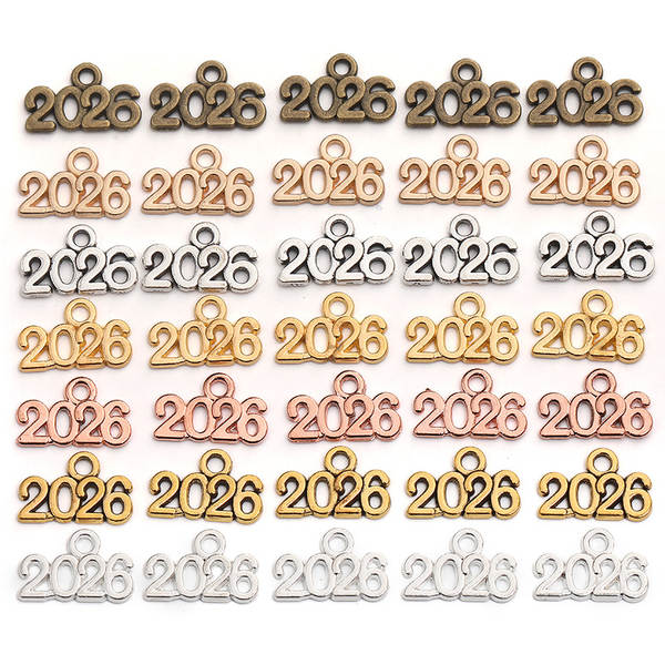 Fabricante de vendas diretas de acessórios de jóias DIY Número Suspensão 2025 2026 2027 9x14mm