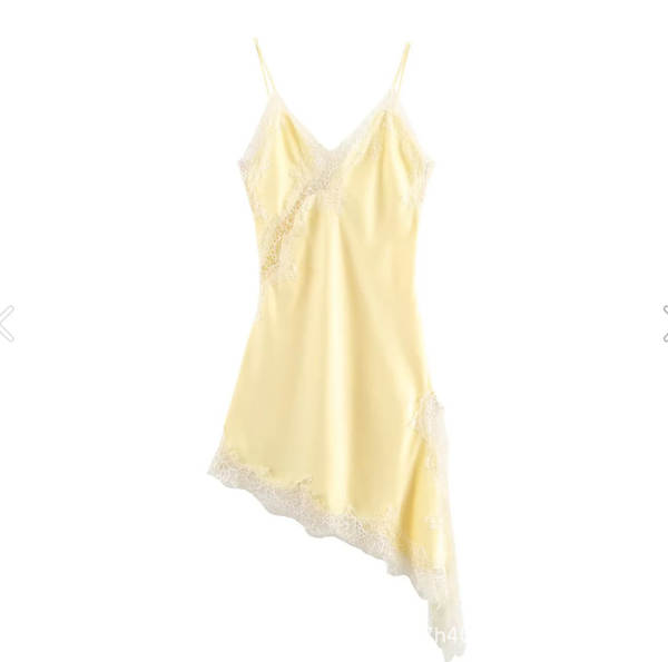 Comércio Exterior Transfronteiriço 2025 União Européia Roupas femininas de moda temperamento sexy raso não-asimétrica vestido de casaco 5919200