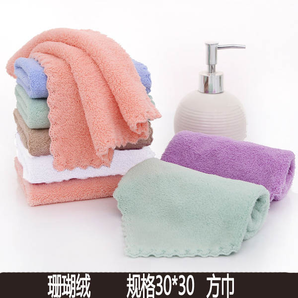 纯棉毛巾和珊瑚绒毛巾加厚吸水礼品广告刺绣logo洗脸全棉毛巾批发