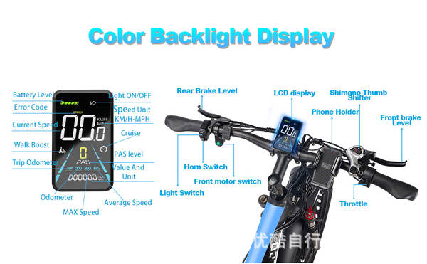 Fabricante atacado Ebycco bicicletas elétricas de dois motores 32AH 26 polegadas 7 velocidades gordura dupla mountain bike hidráulica