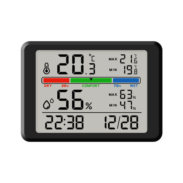 Relógio eletrônico finíssimo relógio digital simples de parede LCD pequeno relógio multifuncional de temperatura de relógio eletrônico 8218