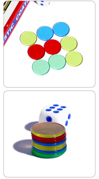 Jogo de codificação de plástico transparente moeda de codificação de cor transparente 19MM Bingo Jogo acessórios de codificação BiNGO