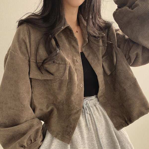 Nova camisa feminina de primavera e outono com casaco de sal com mangas compridas