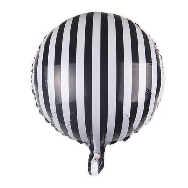 Novo balão de pneu de 18 polegadas preto e branco de argila redonda de película de alumínio balão de corrida temática de decoração de equação carrinho