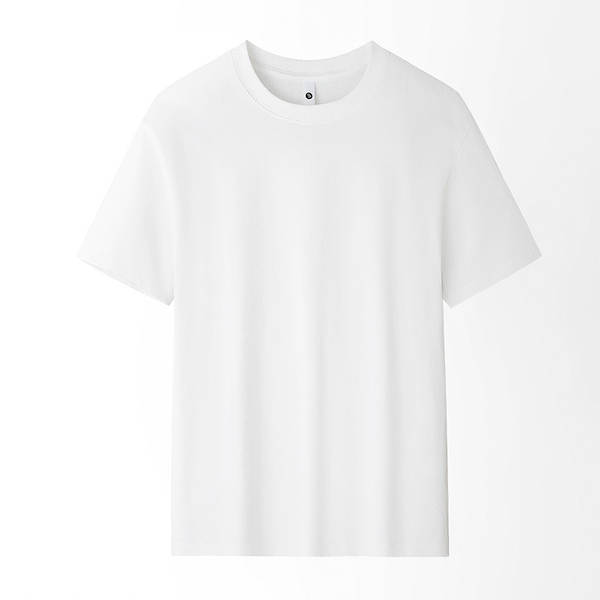 T-shirt masculino com mangas curtas e pesadas de algodão puro 230 gramas Jovens com mangas redondas de roupa de roupa pura