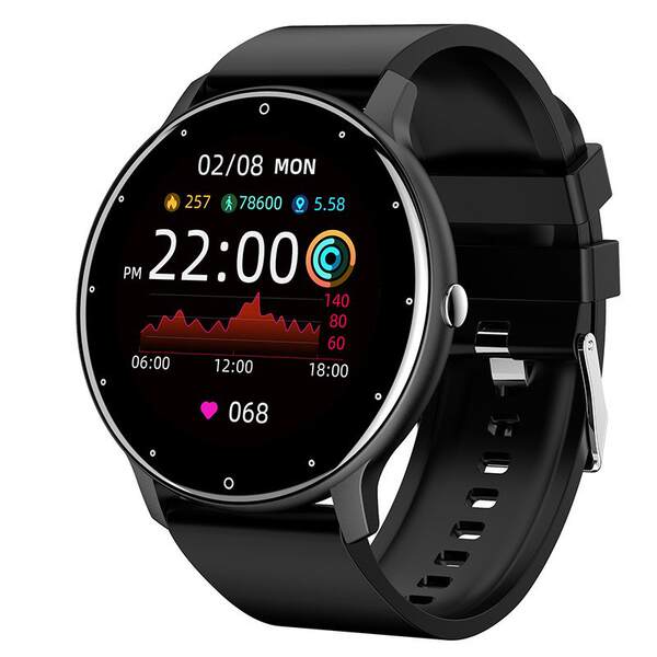 Relógio inteligente W12Pro materiais ecológicos cross-border e-commerce multilingue monitoramento de pressão arterial de oxigênio de alta definição ecrã circular