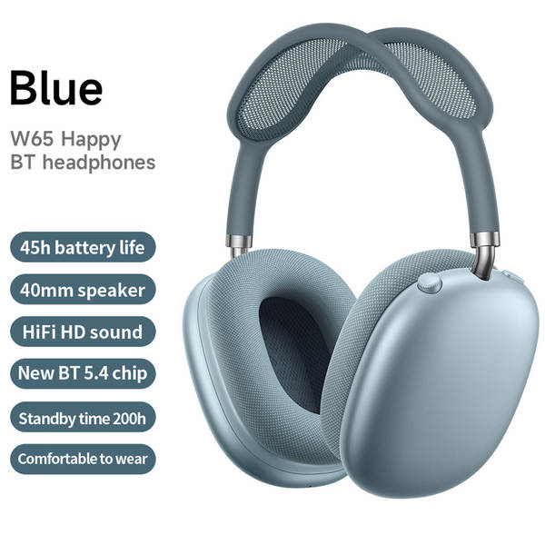 W65 Transfronteiriço Airpods Max Ativo de Redução de Ruído Head-Own Wireless Bluetooth Motion Foldable Headset