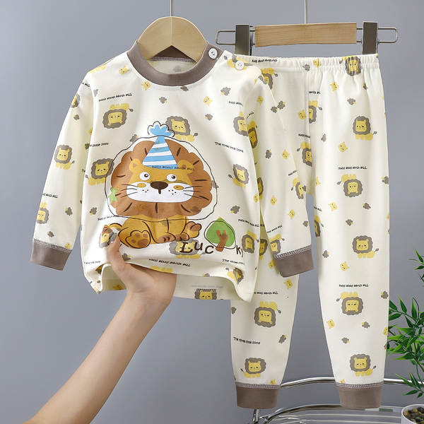 Conjunto de pijama de algodão para crianças