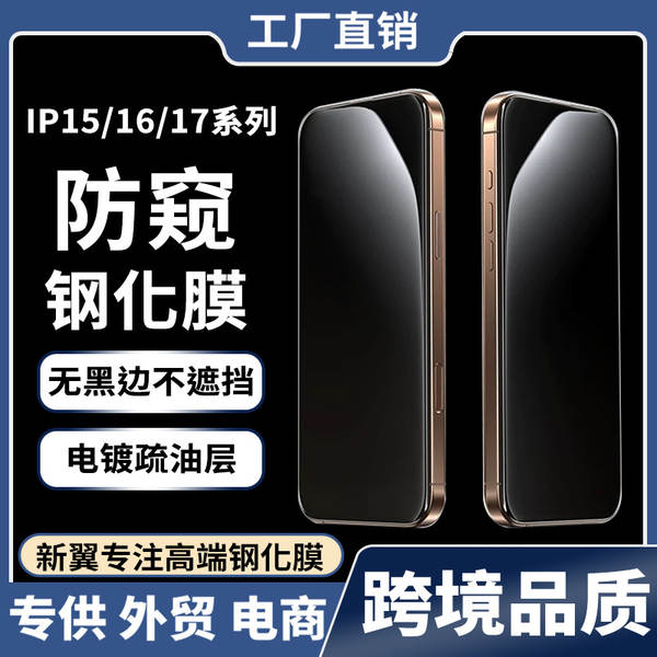 Apple 15/16/17 Série IPhone 17 Promax Filme de proteção anti-espionagem 17