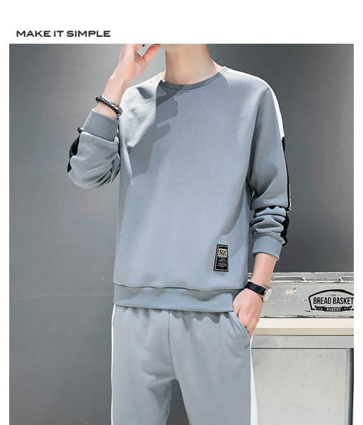 Primavera Outono Homens Desporto Outono Suíte 2026 Nova Moda Suíte Cabeça Redonda Lingerie T-Shirt Suíte Homem