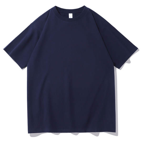 T-shirt de algodão puro para homens de peso pesado de 230 g de pulso diário para homens de pulso curto