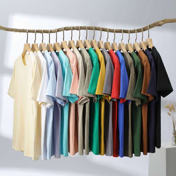 Novo peso pesado de 230 gramas algodão puro branco pano de pano curto T-shirt feminino folheto semi-lençado camiseta masculina por atacado