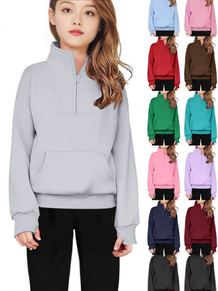 Blusa esportiva infantil de manga longa