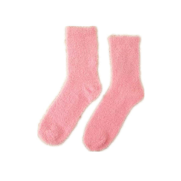 Sapatilhas transfronteiriças puras de casaco de coral com meias-cabeças de outono e inverno para aquecimento doméstico Sapatilhas de chão femininas com toalhas espessas Sapatilhas