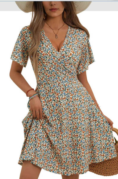 Vestido curto de praia