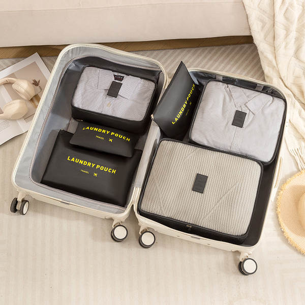 Conjunto de 6 bolsas de organização para viagem