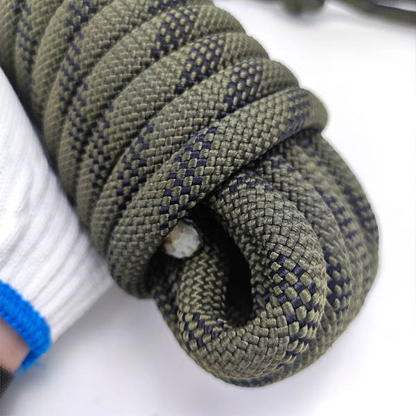 Fabricante personalizado corda de segurança de corda de amêndoa de 12 mm verde marrom para equipamentos de resgate de vida selvagem corda macia