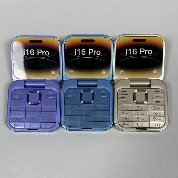 Novo celular transfronteiriço i16 pro duplo cartão para celular não-smartphone duplo celular Bluetooth fold pequeno celular