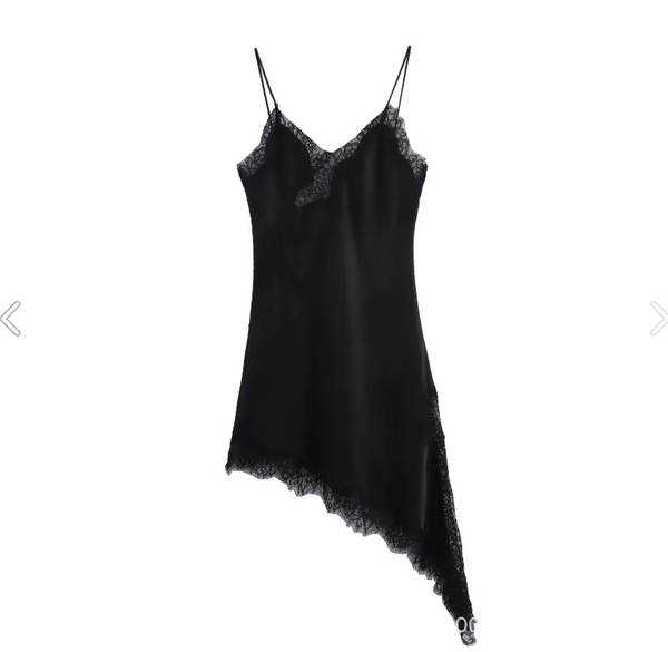 Comércio Exterior Transfronteiriço 2025 União Européia Roupas femininas de moda temperamento sexy raso não-asimétrica vestido de casaco 5919200