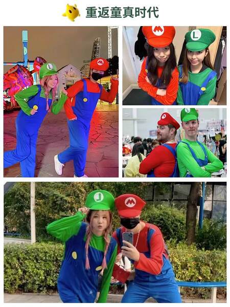 Halloween cosplay animação mario roupas para os filhos atividades de papéis para crianças roupas de super maria