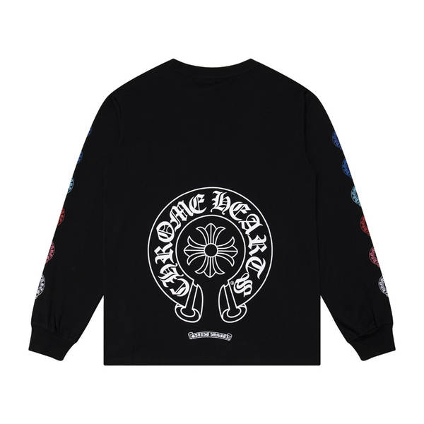 Camiseta de algodão transfronteiriço Chrome Heart Crown Camiseta de algodão transfronteiriço para homens e mulheres