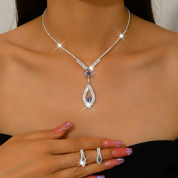 Preço especial!Joias europeias e norte-americanas de moda de alta qualidade de alta qualidade de joias de cristal
