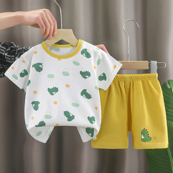 Conjunto de verão infantil de algodão