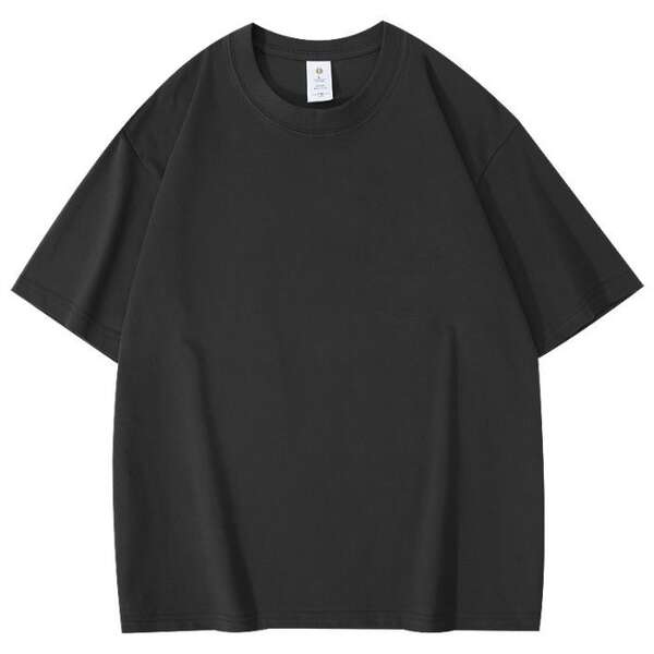 T-shirt de algodão curto personalizado padrão de logotipo de roupa de trabalho de casaco de algodão 220 gramas transfronteiriço comércio exterior atacado