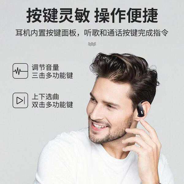 Transfronteiriço explosivo T17 fone de ouvido sem fio Bluetooth TWS pendurado fone de ouvido movimento à prova d'água 5.3 fábrica de realização direta sem ouvido