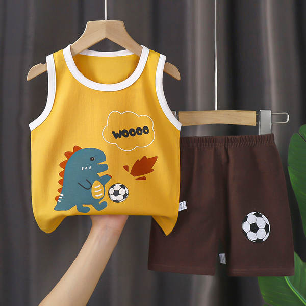 Vestido de verão infantil de algodão