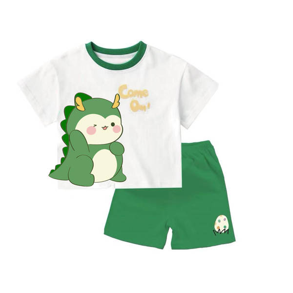 Conjunto de verão infantil de algodão