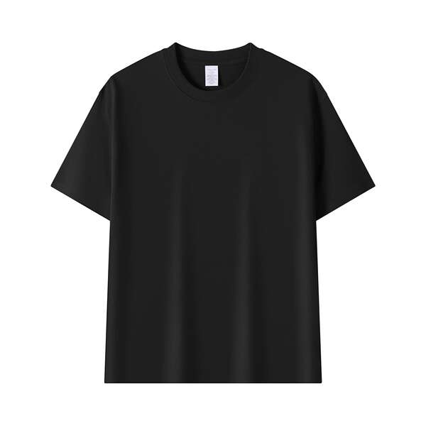 Americano de 230 gramas de peso de algodão puro sem costura de barril de tecido de mangas curtas T-shirts de cor limpa de cor limpa de camisa branca embrulhada